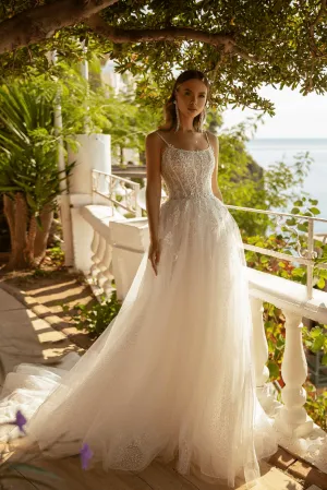 Lace Strap Wedding Dress - Princess Sparkle Glitter Wedding Dress - Lace Corset Back Wedding Dress Plus Size