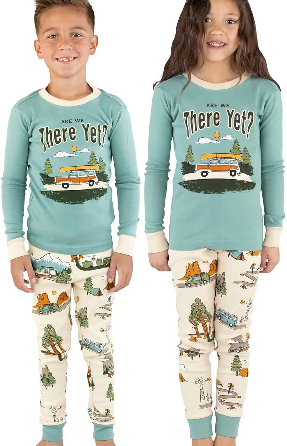 Lazy One Warm Long-Sleeve PJ Sets for Girls and Boys, Funny Animal Kids' Pajama Sets, Cozy, Comfy