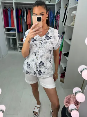 Lysette V Neck Floral Lightweight Top