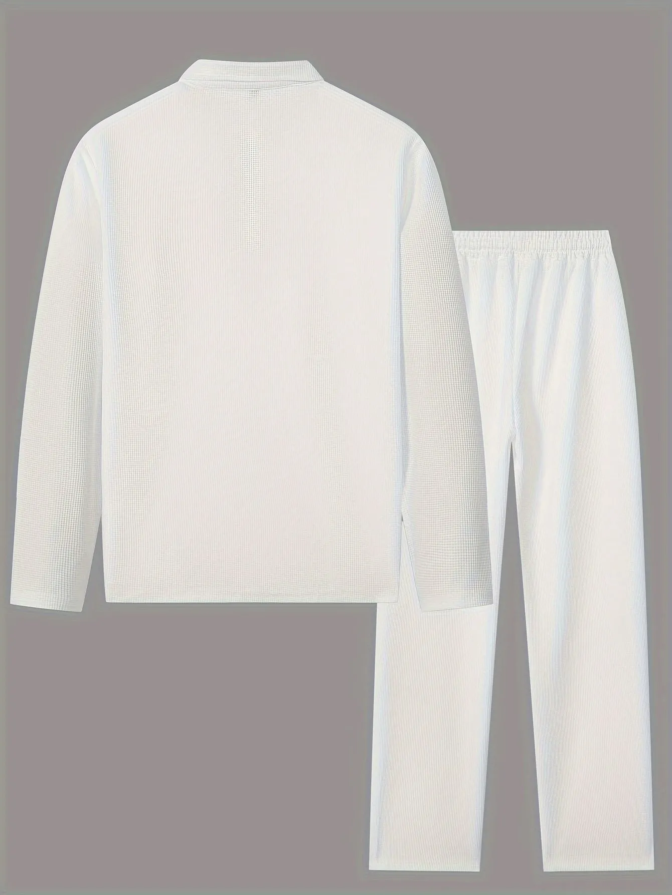 Men's 2-Piece Knitted Set, Pullover Sweatshirt & Drawstring Pants