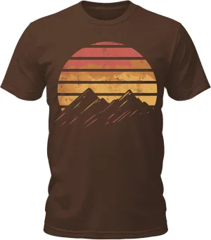 Mens Fall Shirts Retro Vintage Graphic Tees Hiking Camping Nature Short Sleeve Premium T-Shirts
