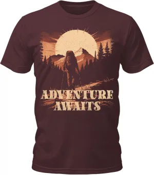 Mens Fall Shirts Retro Vintage Graphic Tees Hiking Camping Nature Short Sleeve Premium T-Shirts