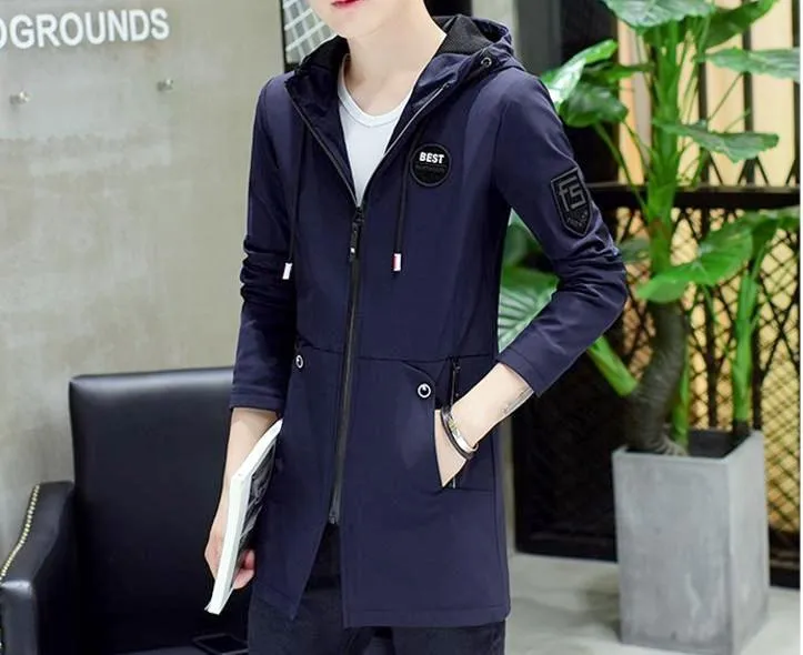 Mens Lightweight Hooded Jacket with Badges