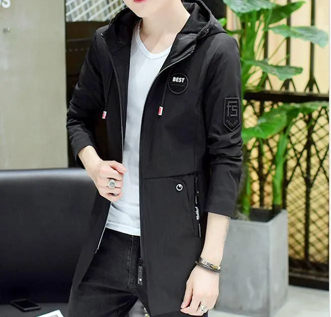 Mens Lightweight Hooded Jacket with Badges
