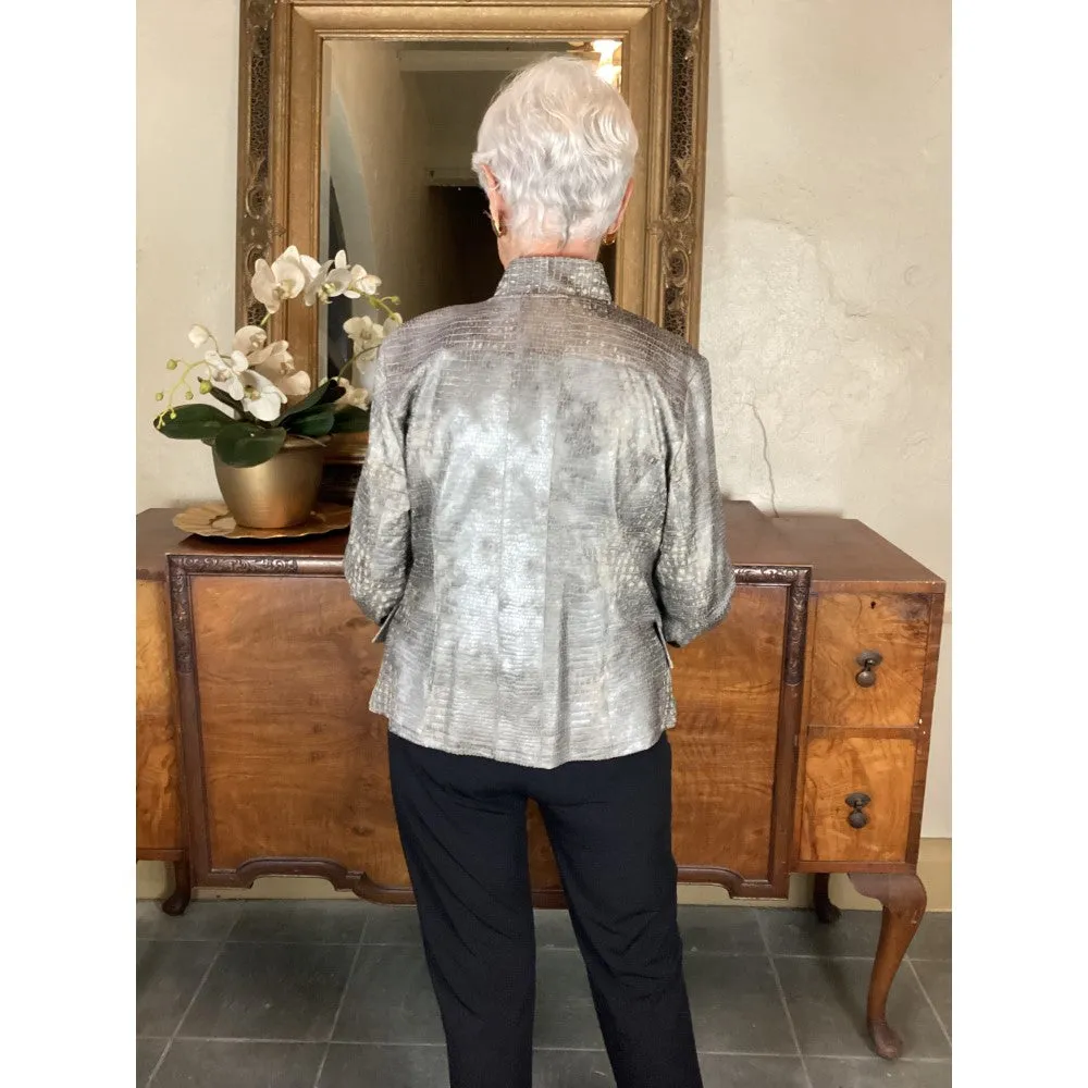 Metallic Biker Jacket