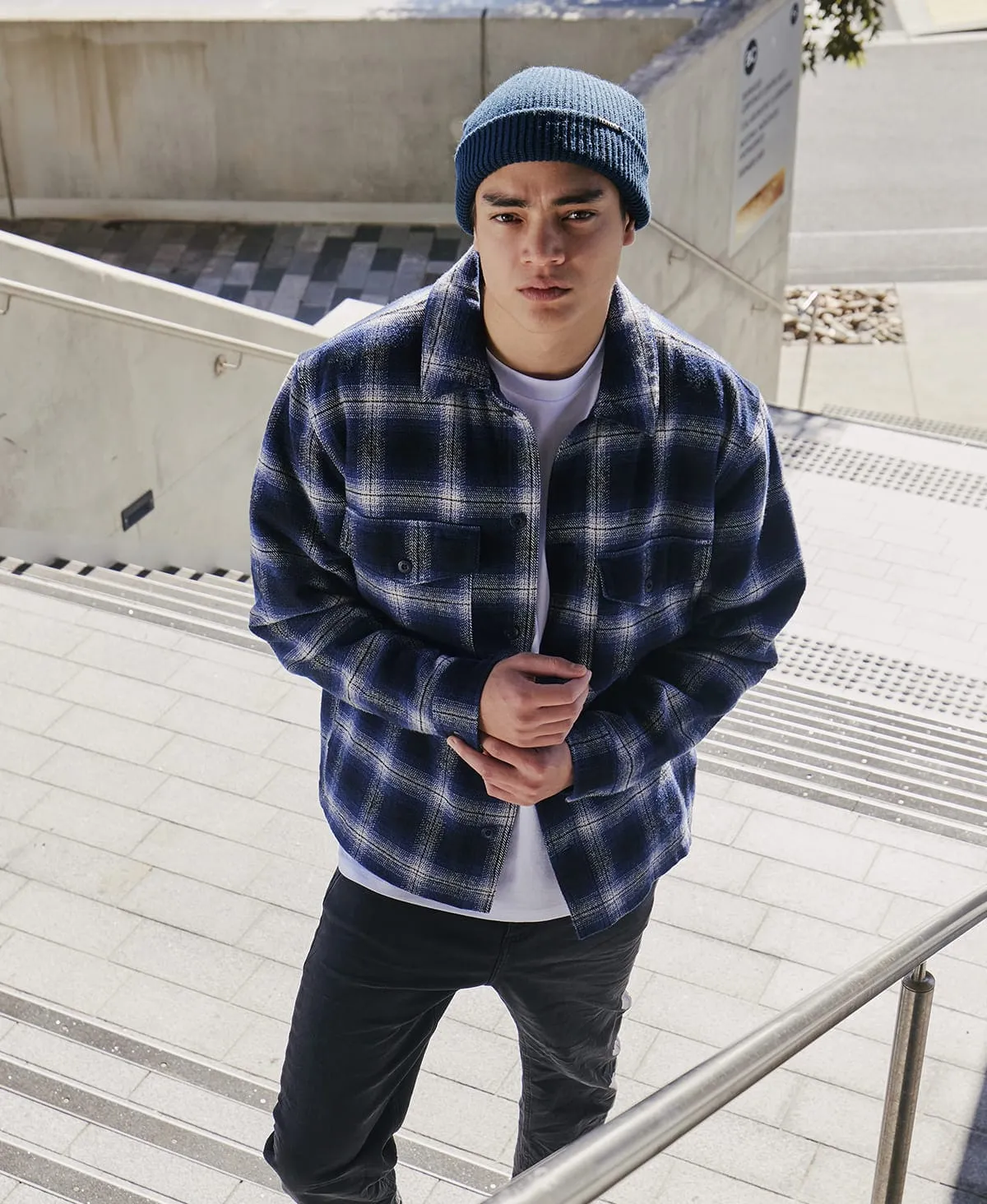 Michigan Worker Jacket Navy Check