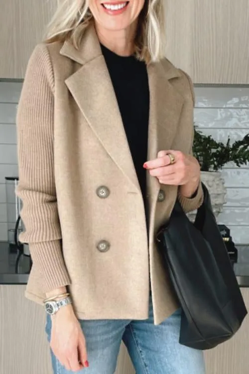 Morelle® | Elegant Knit-Sleeve Blazer