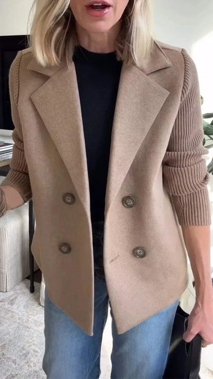 Morelle® | Elegant Knit-Sleeve Blazer