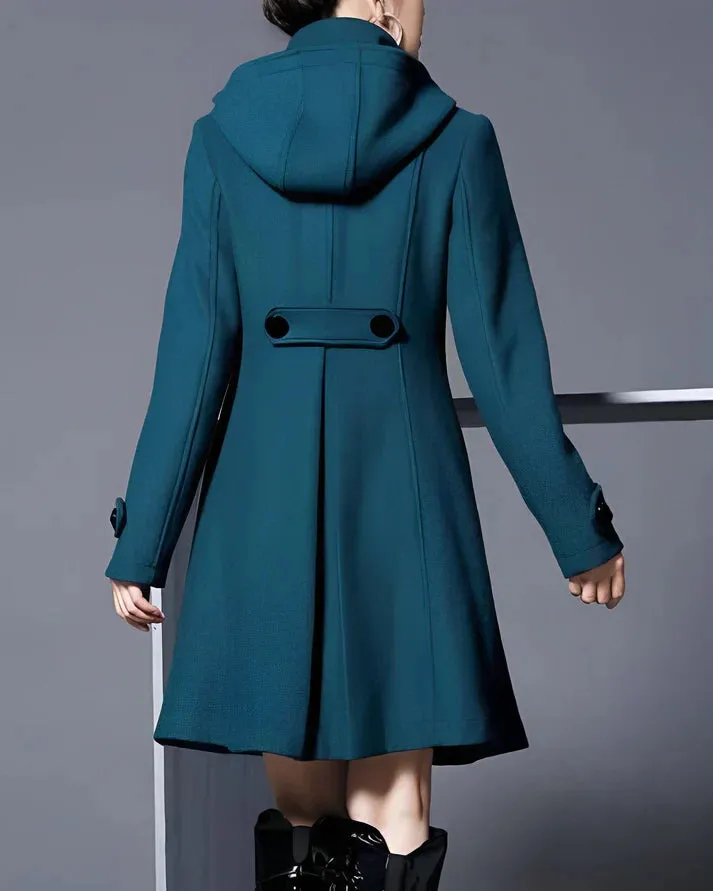 Naomi | Elegant Wool Hooded Coat