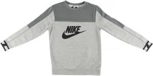 Nike Sportswear Hybrid Fleece Crewneck Boys Active Sweaters Size L, Color: Grey/Black-Grey