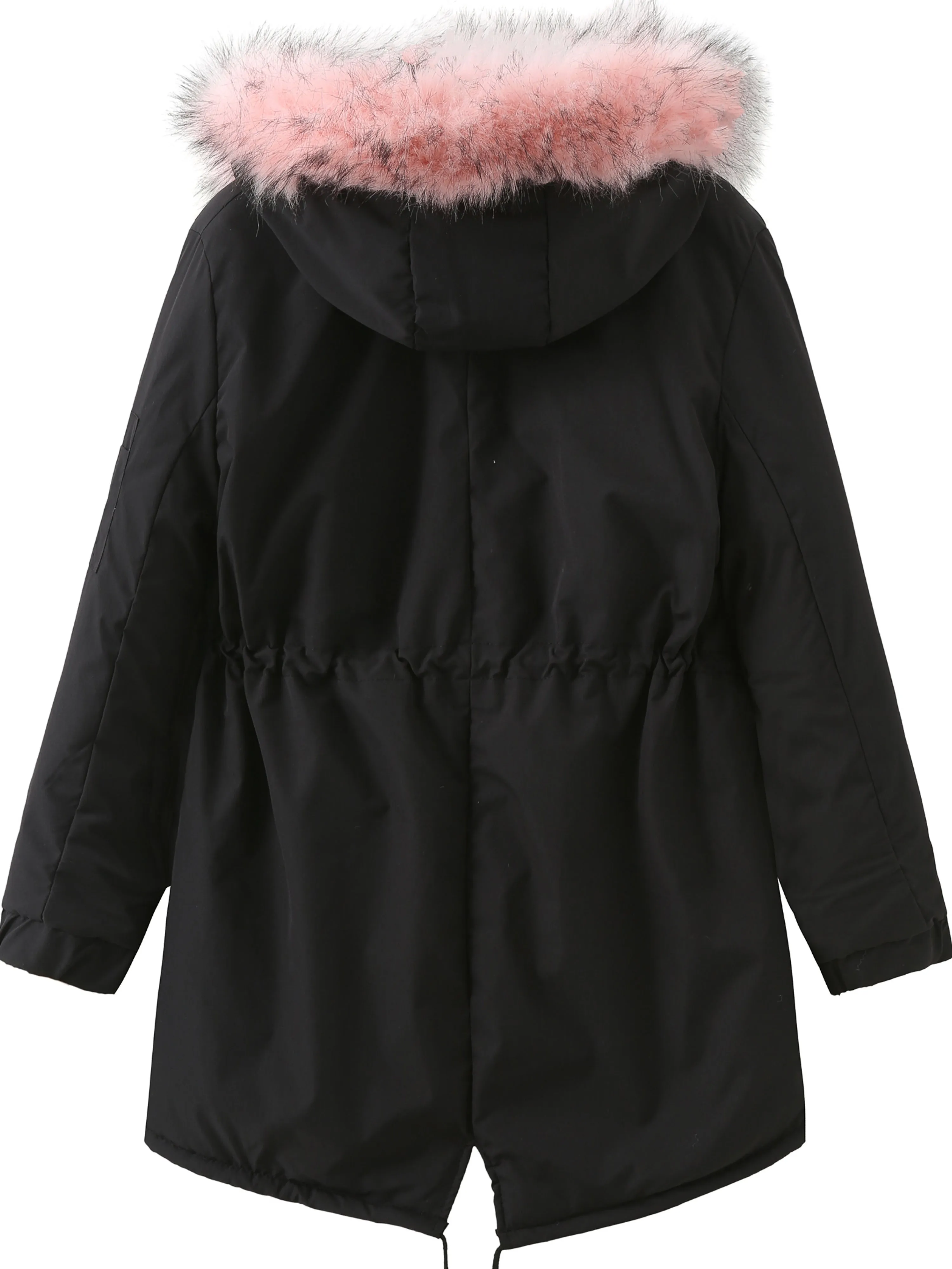 Olive Green Fleece-Lined Parka, Zip-Up Winter Coat