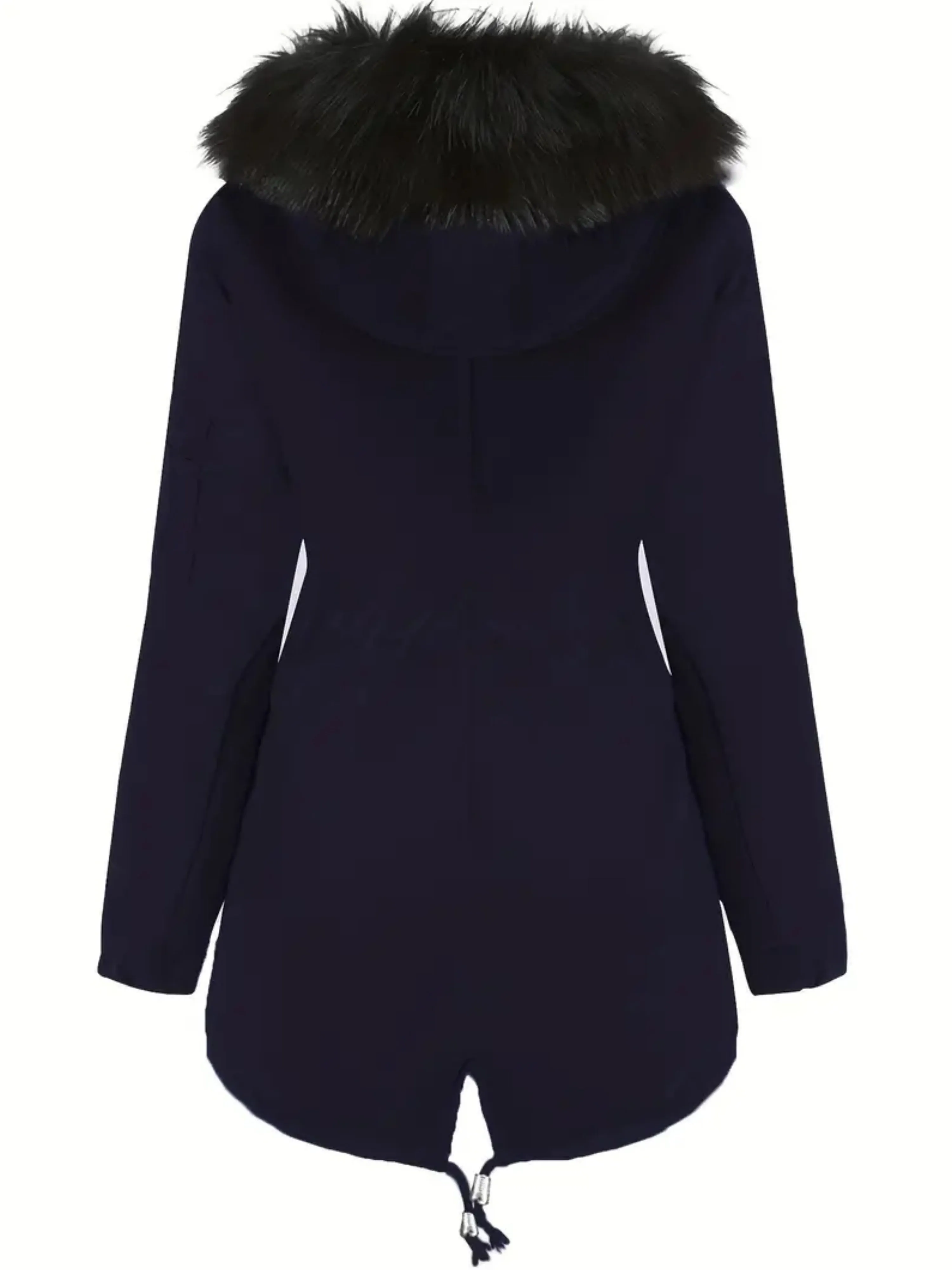 Olive Green Fleece-Lined Parka, Zip-Up Winter Coat