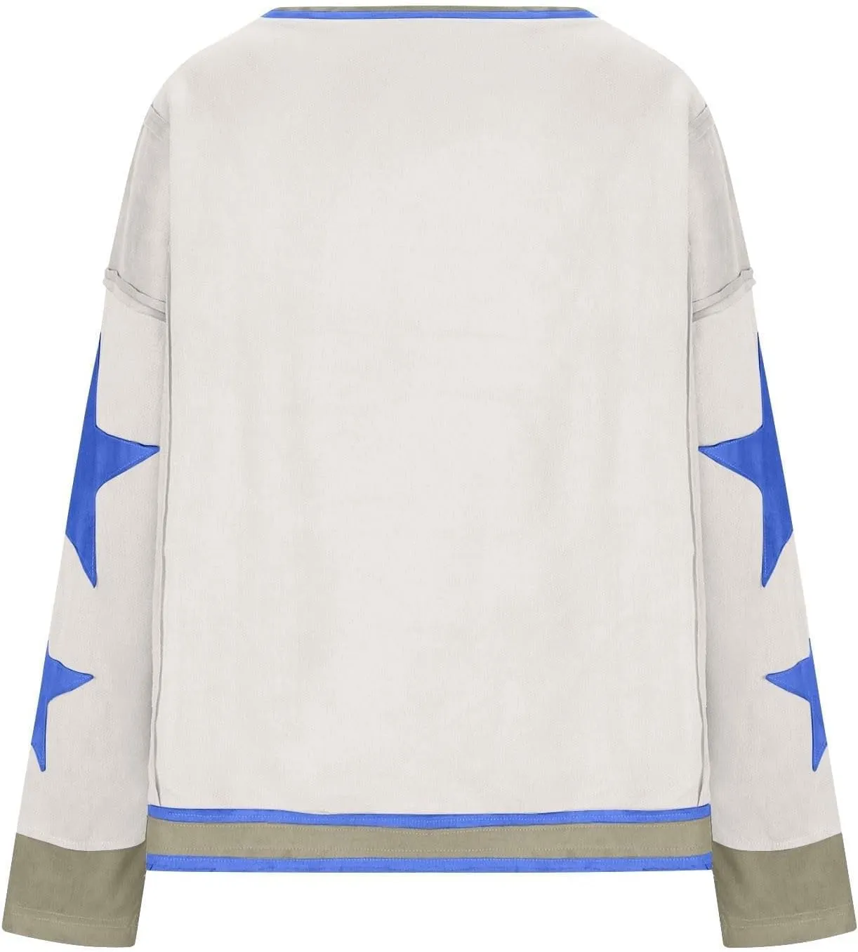 Oversized Sweatshirt for Women Lightweight Long Sleeve Crewneck Hoodies Star Tee Shirts 2024 Fall Pullover Clothes