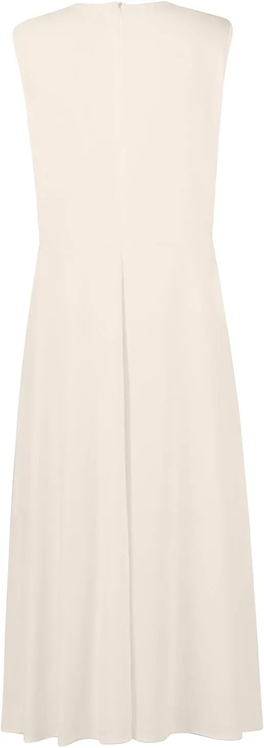 Palaver Summer Dresses for Women 2025 Elegant Wrap V Neck Sleeveless Maxi Dress Print Flowy Beach Vacation Sundresses