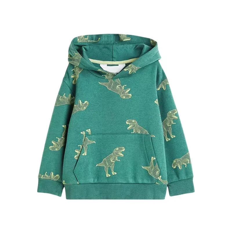 Prehistoric Dinosaur Fleece Hoodie