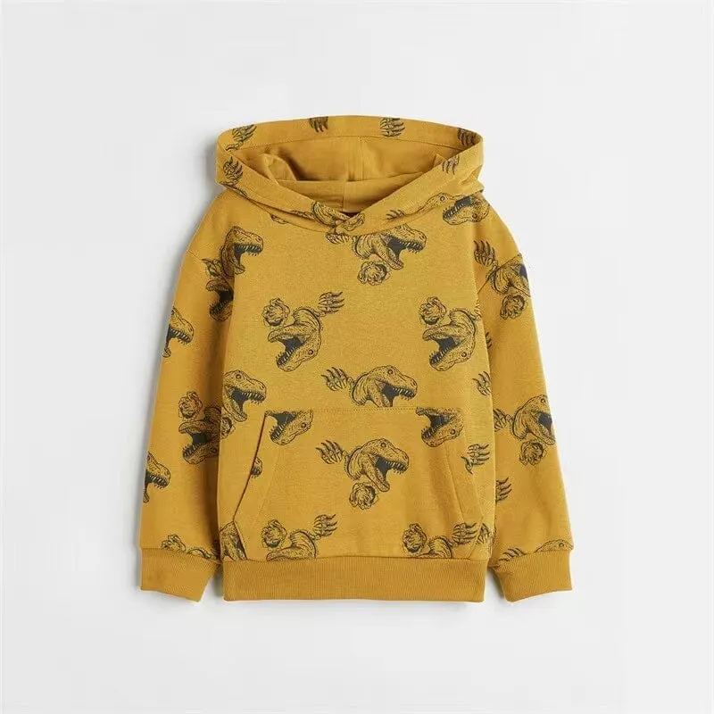 Prehistoric Dinosaur Fleece Hoodie