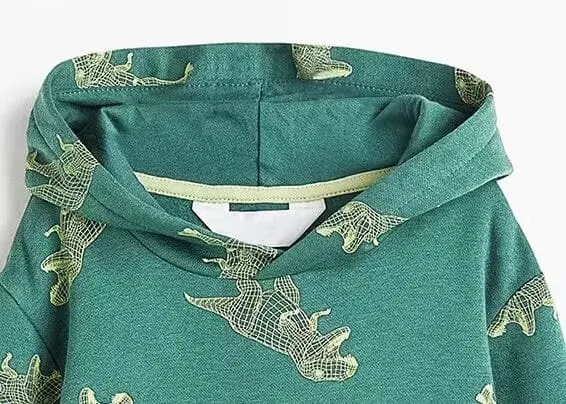 Prehistoric Dinosaur Fleece Hoodie