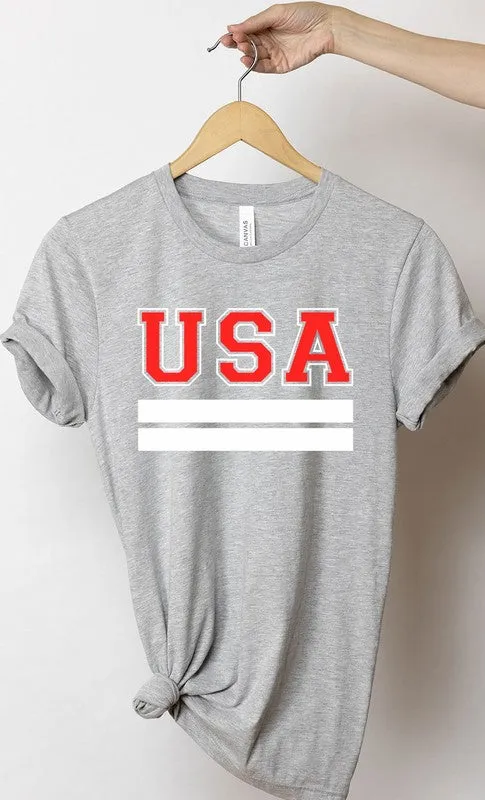 Retro Varsity USA Patriotic Graphic Tee