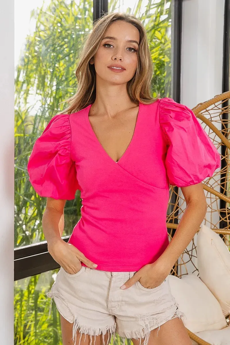 Rosa Puff Sleeve Knit Top