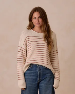 Rylee   Cru Women's Jacques Sweater, Poppy Stripe