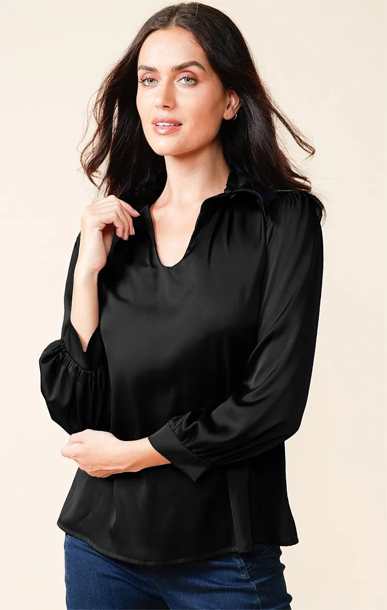 Sacha Drake Berenice 3/4 Sleeve Blouse in Black