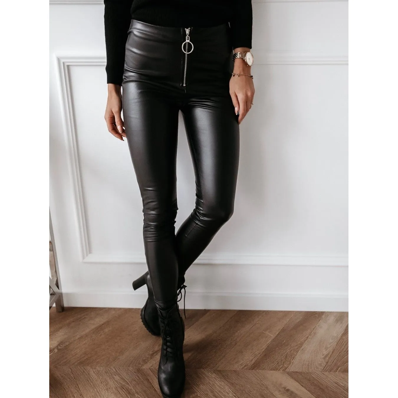 Sexy PU Leather Pants Women