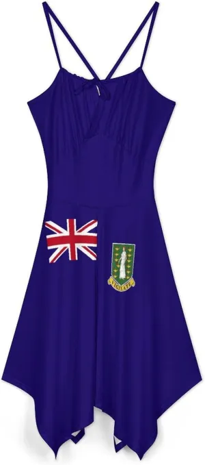 Summer Dresses for Women Ukraine Flag Camisole Dress Casual Loose Beach Dresses
