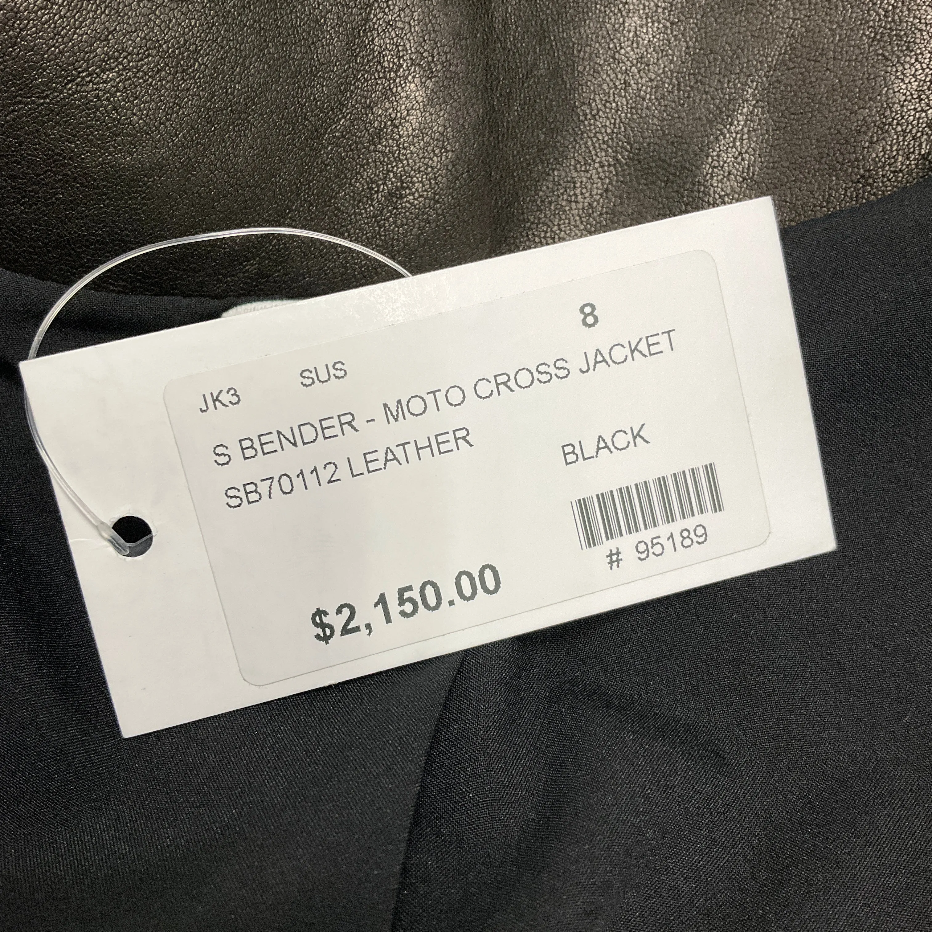Susan Bender Black Moto Cross Leather Jacket