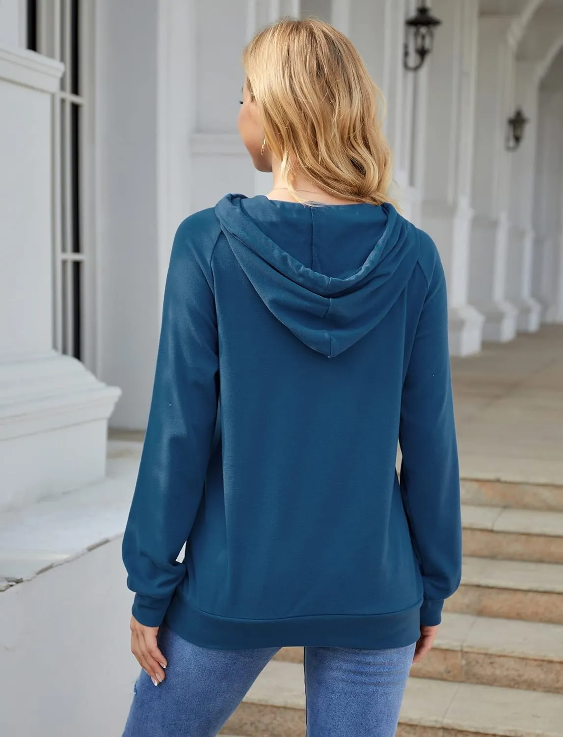 Syellowafter Women Casual Pullover Love Letter Printed Sweatshirt Lightweight Tops Blouse