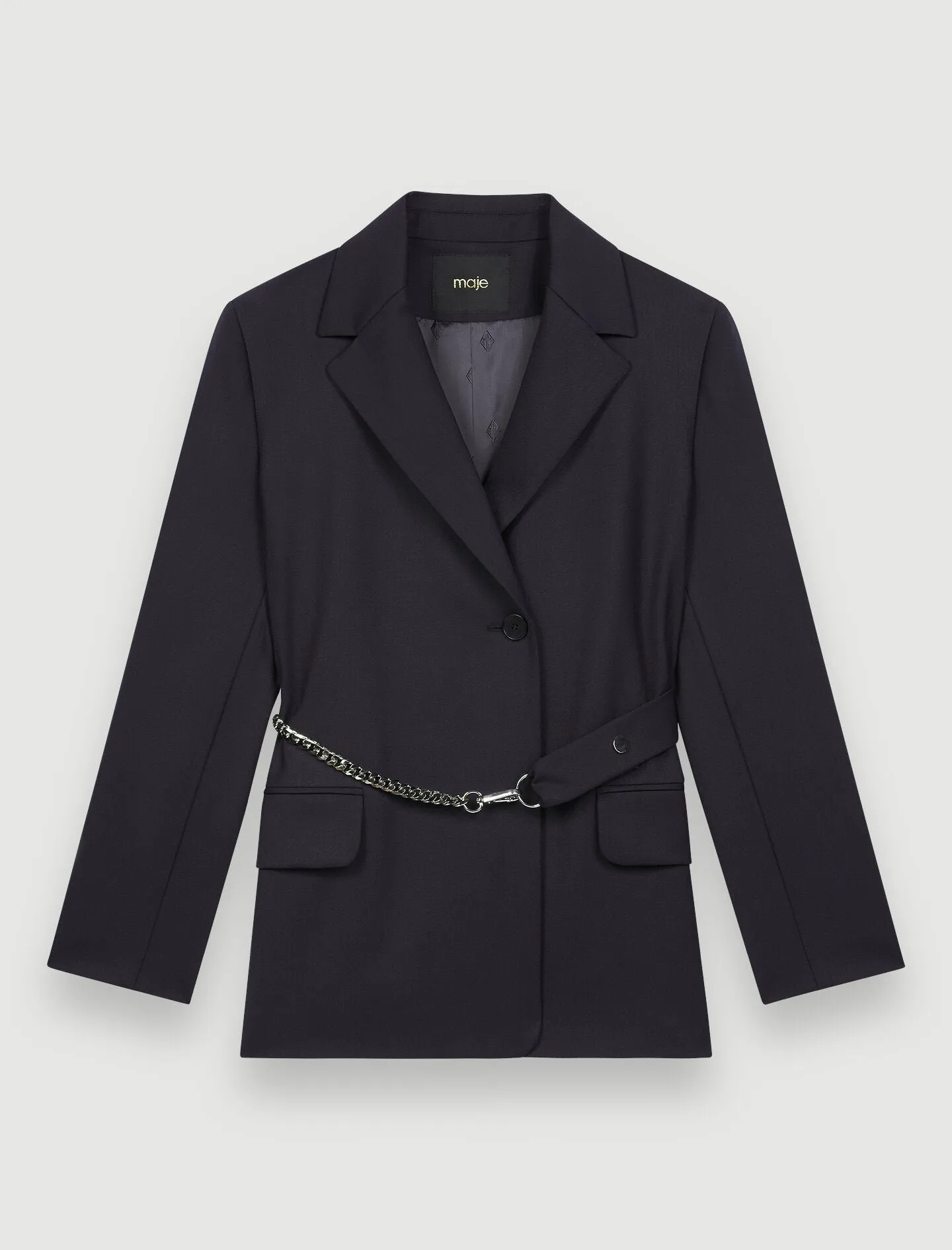 TAILORED JACKET WITH CHAIN BELT