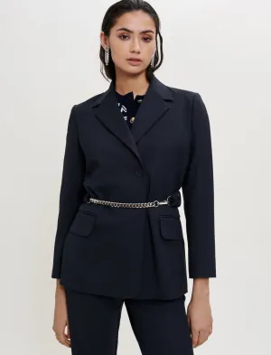 TAILORED JACKET WITH CHAIN BELT