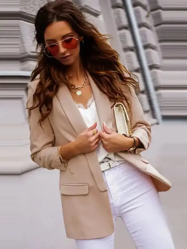 Temperament Professional Slim Suit Collar Top blazer