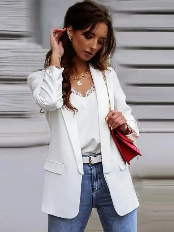 Temperament Professional Slim Suit Collar Top blazer