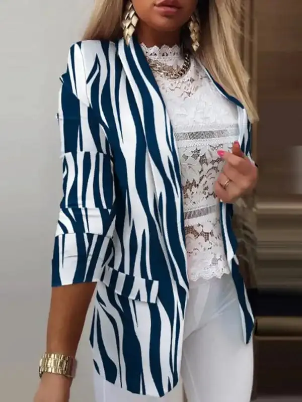 Tie-dye OL temperament professional slim top blazer