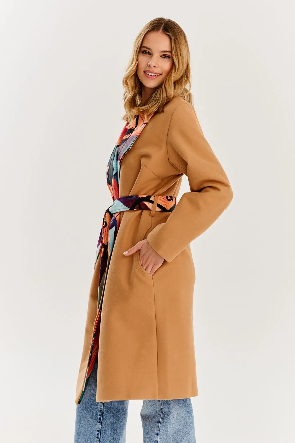 Tropical Rain tied coat