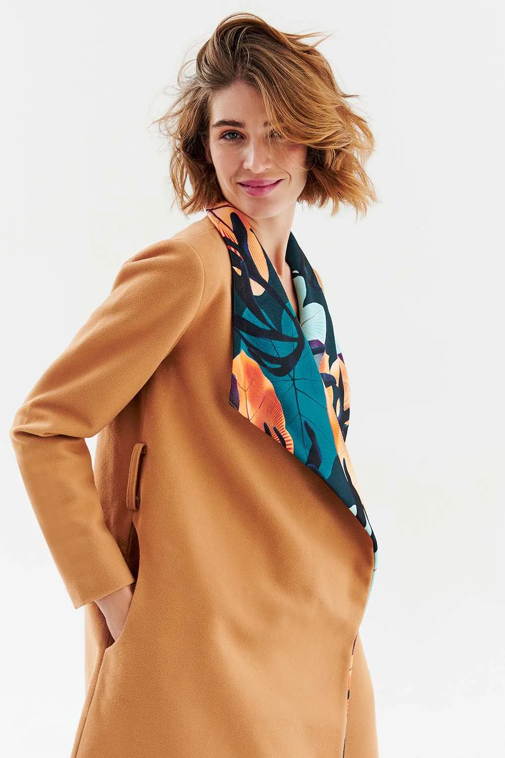 Tropical Rain tied coat