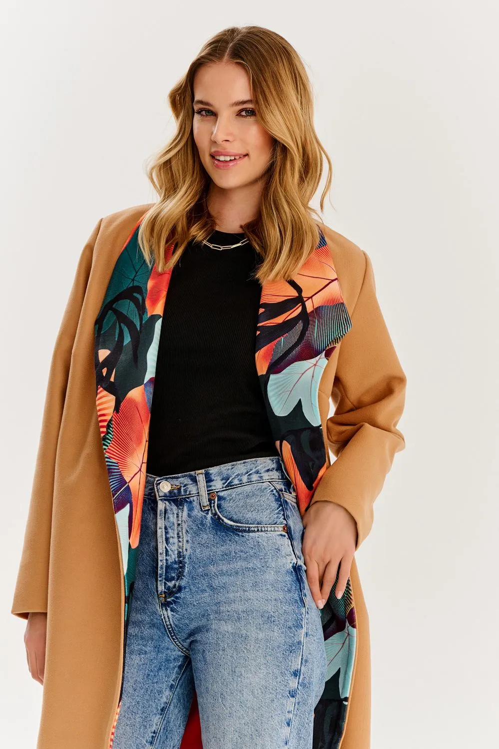 Tropical Rain tied coat