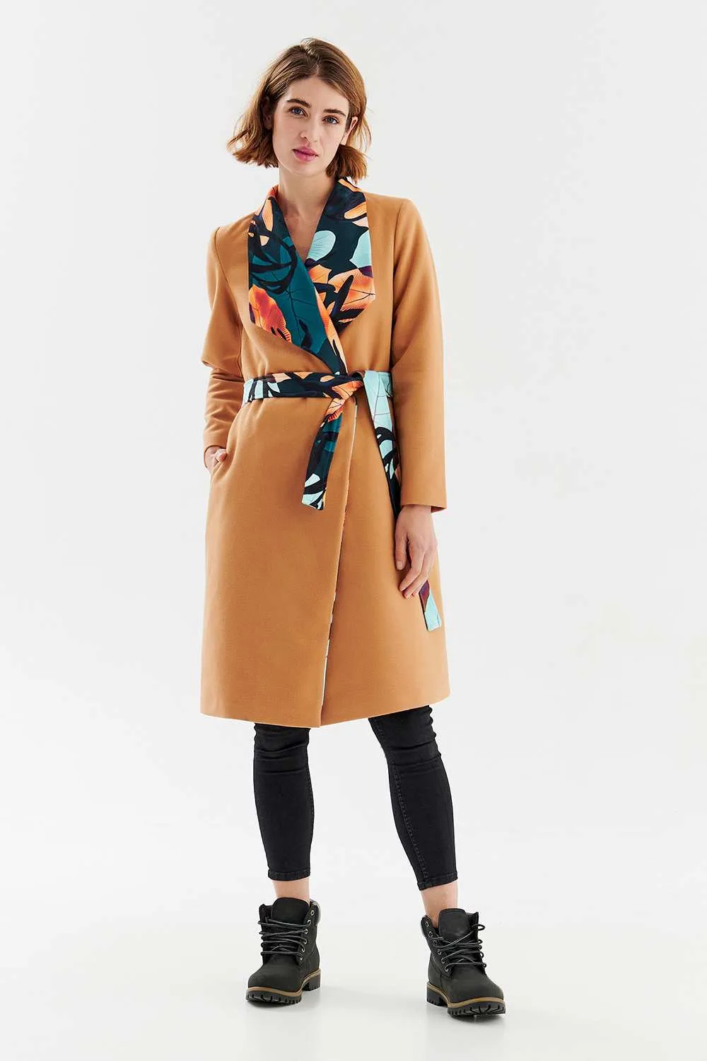 Tropical Rain tied coat