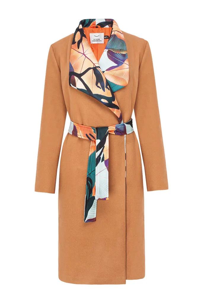 Tropical Rain tied coat