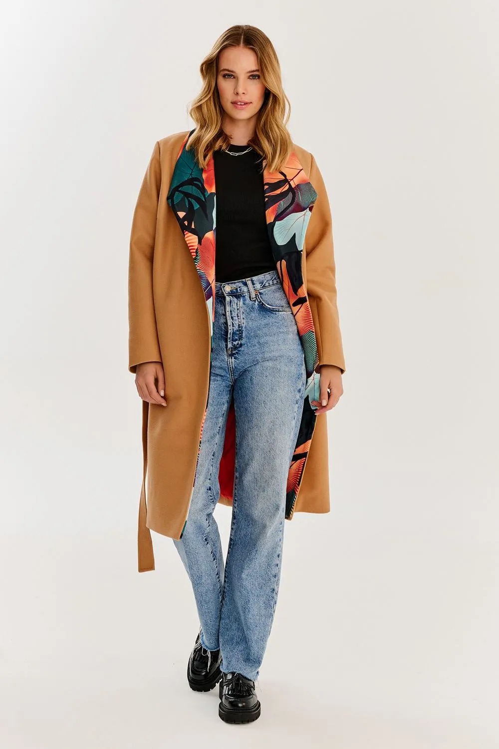Tropical Rain tied coat