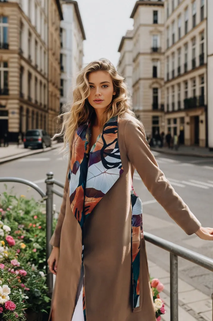 Tropical Rain tied coat
