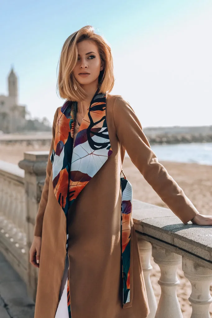 Tropical Rain tied coat