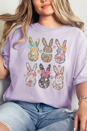 Vintage Bunny Blooms Comfort Colors Adult Ring-Spun Cotton Tee