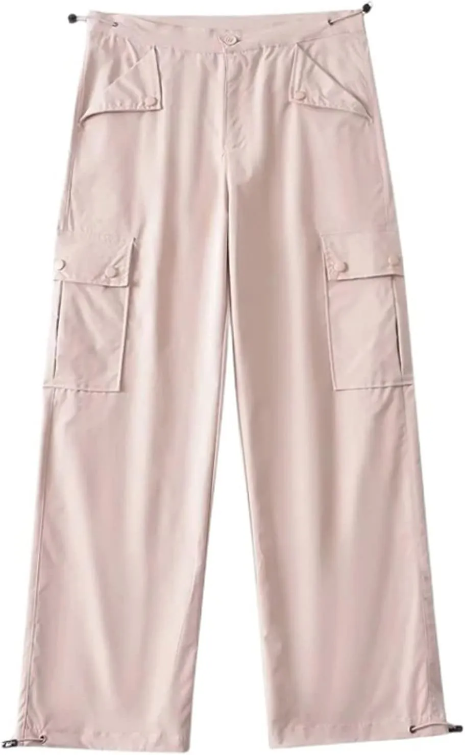 Women Comfy Bootcut Straight Casual Pants Parachute High Waist Cozy High Rise Running Active Harem Sweatpants Lace Up