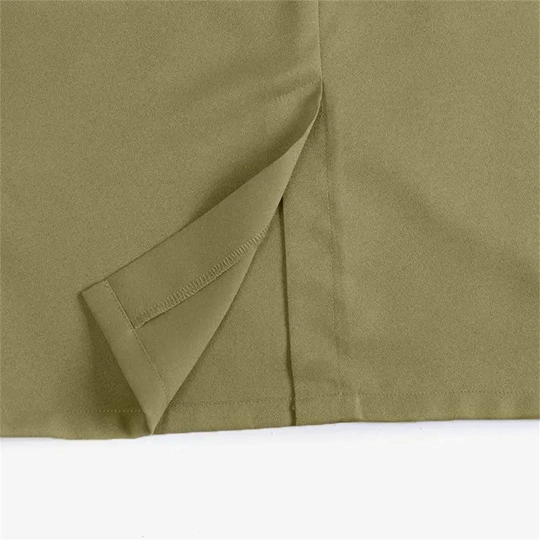 Women Elegant High Waist Skirts Office Skirts Fashion Summer Sexy Pleated Casual Loose Solid Color Midi Skirts