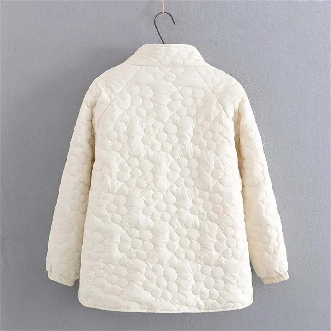 Women Parka Winter Stand Collar With Thick Loose Cotton Jacekt Padded Coat