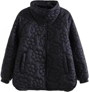 Women Parka Winter Stand Collar With Thick Loose Cotton Jacekt Padded Coat