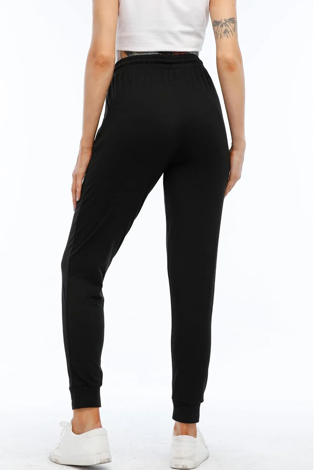 Womens Joggers with Pockets & Drawstring-Sweatpants for Women Workout Running Yoga Lounge Pants