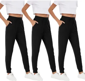 Womens Joggers with Pockets & Drawstring-Sweatpants for Women Workout Running Yoga Lounge Pants