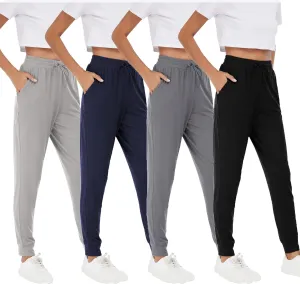Womens Joggers with Pockets & Drawstring-Sweatpants for Women Workout Running Yoga Lounge Pants